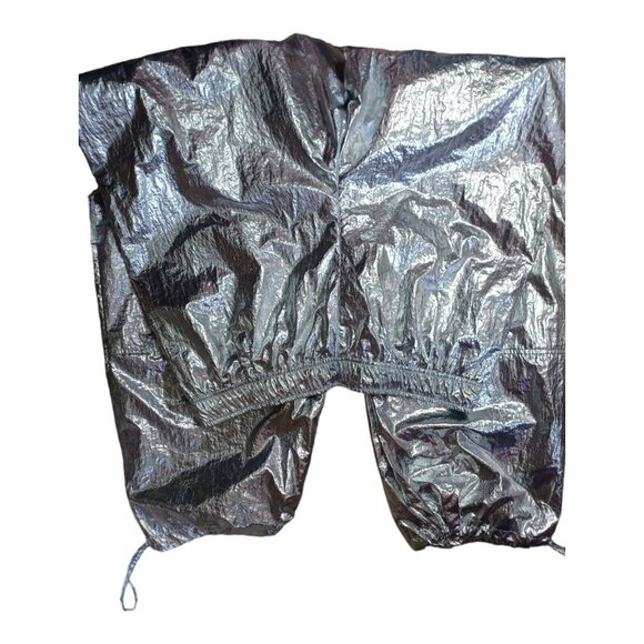 ZARA WOMAN NEW SILVER HIGH WAIST  PANTS  M - Picture 3 of 5